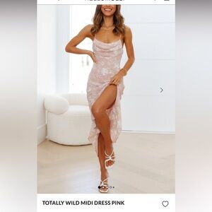 TOTALLY WILD MIDI DRESS PINK from Hello Molly